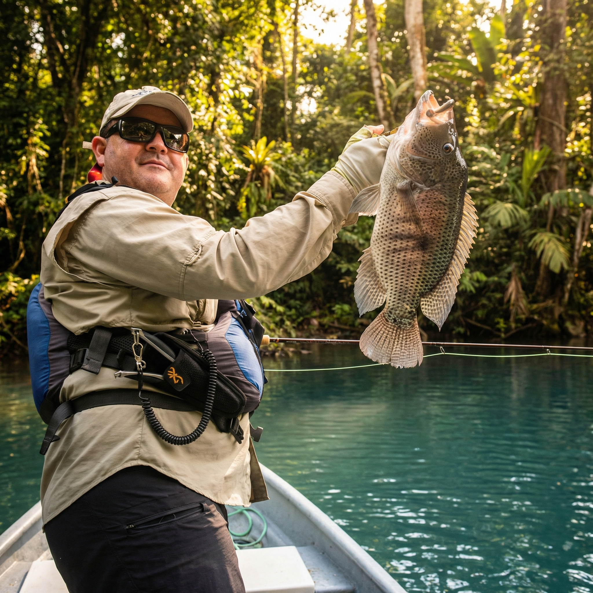 Fishing moment on the Río Niño