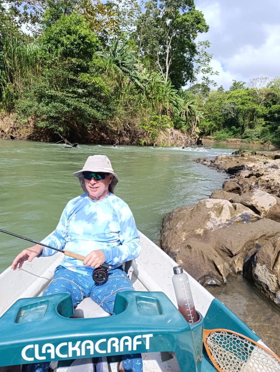 River and fish moment