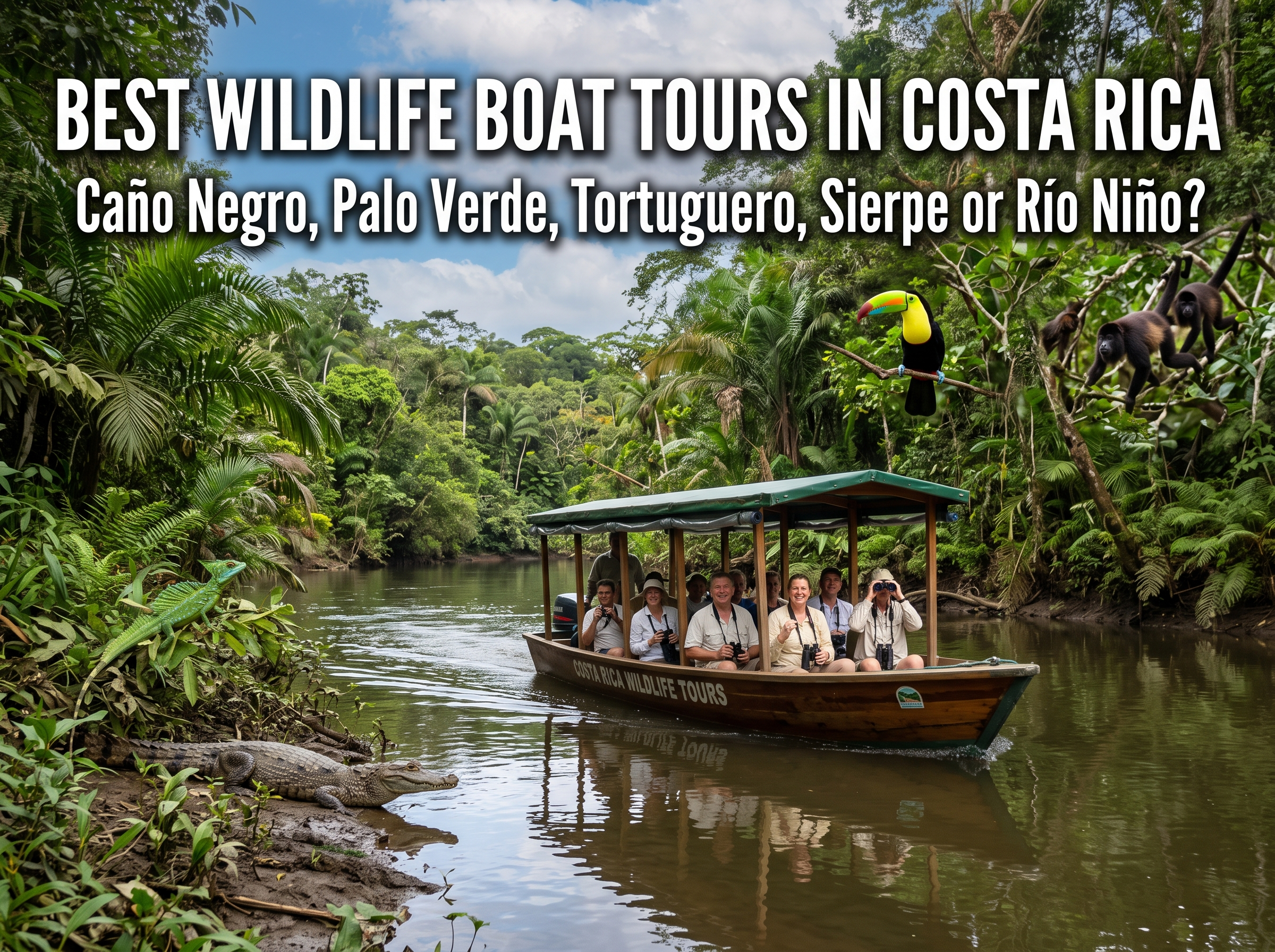Best Wildlife Boat Tours in Costa Rica: Caño Negro, Palo Verde, Tortuguero, Sierpe or Río Niño?